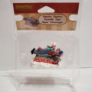 Lemax Sledding With Dad #52329 Christmas Village Figurine